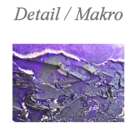 MK1 Art Bild Leinwand Abstrakt Kunst Acrylbild lila Blumen