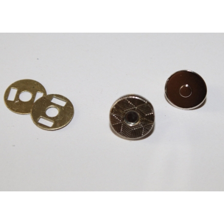Magnetverschluss 10 mm FLACH silber