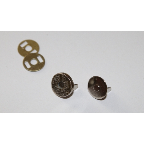 Magnetverschluss 10 mm FLACH silber