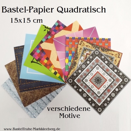 Origami-Papier Faltpapier 15x15 cm 33 Blatt in Blau Faltsterne 
