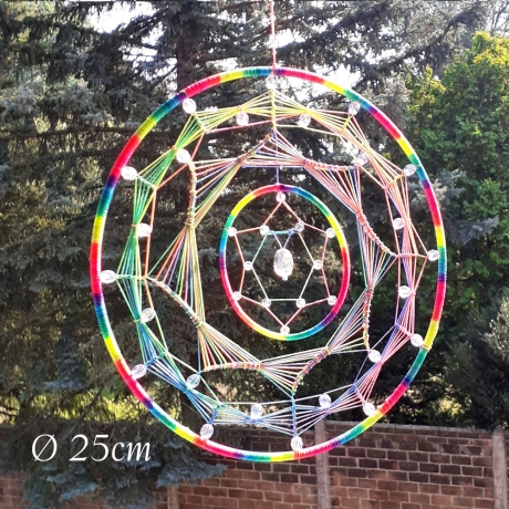 Traumfänger & Perlen Wandschmuck Wohndeko Dreamcatcher (2 in 1)