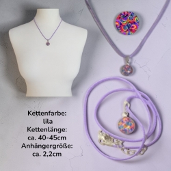 Kette Edelstahlanhänger mit Motivstein