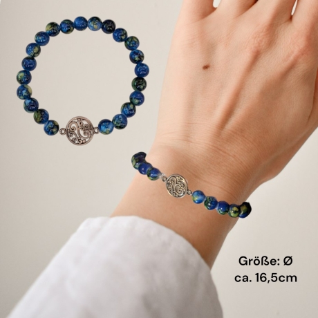 Perlenarmband Blau