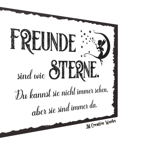 Holzschild-Shabby Freunde sind wie Sterne...