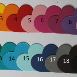 40 Stanzteile Herz klein