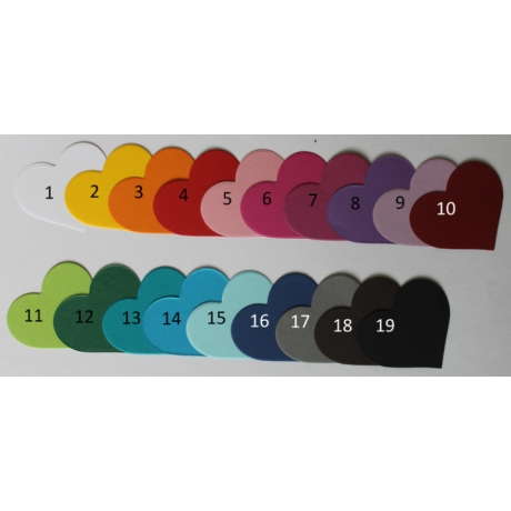 60  Herzen aus Papier (klein, mittel, groß)