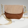 kleine Umhängetasche Damen/Clutch/Handtasche/braun beige Tasche