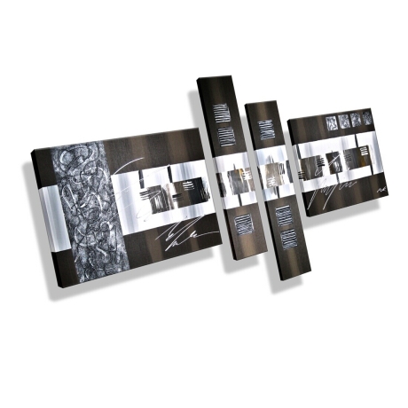 MK1 Art Bild Leinwand Abstrakt Kunst Malerei Acrylbild braun