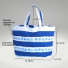 große Strandtasche -blau weiß gestreifte Badetasche Damen-maritim