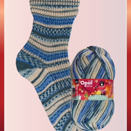 Opal Laubgeflüster, 4-fädige Sockenwolle, Farbe 11251