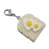 Toast Scheibe Charm mit Spiegeleiern Clip Anhänger Bettelarmband