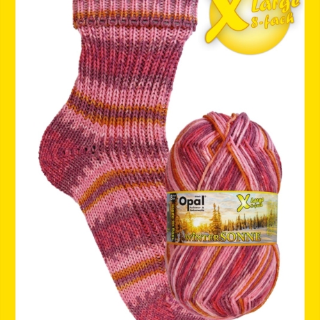 Opal Wintersonne, 8-fädige Sockenwolle, Farbe 11432
