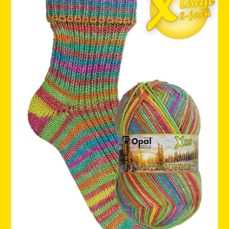 Opal Wintersonne, 8-fädige Sockenwolle, Farbe 11435