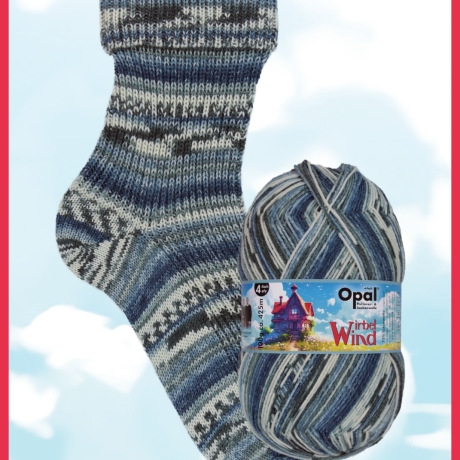Opal Wirbelwind, 4-fädige Sockenwolle, Farbe 11475