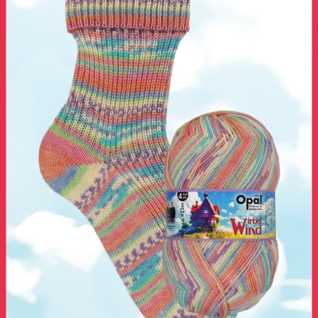 Opal Wirbelwind, 4-fädige Sockenwolle, Farbe 11476