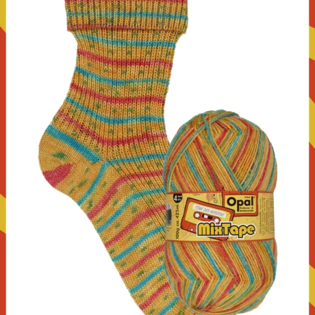 Opal Tape Mix, 4-fädige Sockenwolle, Farbe 11494