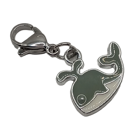 Wal Charm grau Clip Anhänger Bettelarmband Kinder