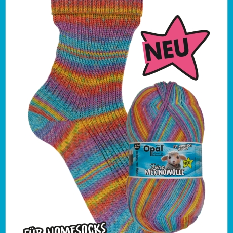 Opal Feine Merino, 4-fädige Sockenwolle, Farbe 11550