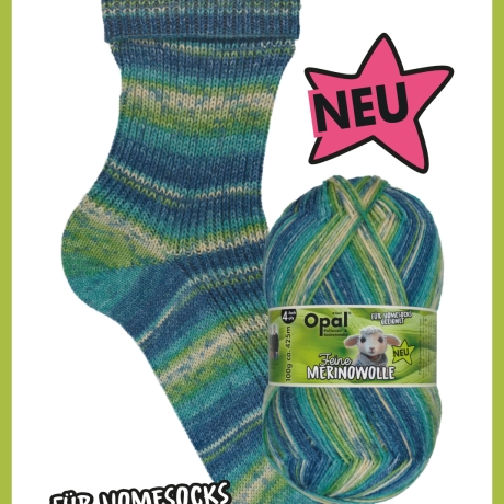 Opal Feine Merino, 4-fädige Sockenwolle, Farbe 11551