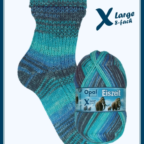 Opal Eiszeit, 8-fädige Sockenwolle, Farbe 11571