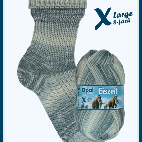 Opal Eiszeit, 8-fädige Sockenwolle, Farbe 11573