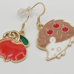 Igel mit Früchten + Kürbis Ohrhänger Ohrringe Modeschmuck