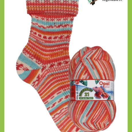 Opal Regenwald 21, 6-fädige Sockenwolle, Fb. 11613