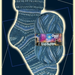 Opal Feuerwerk, 4-fädige Sockenwolle, Farbe 11653