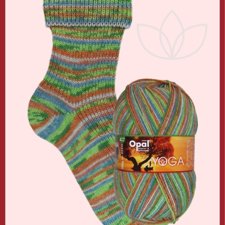 Opal Yoga, 4-fädige Sockenwolle, Farbe 11665