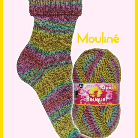 Opal Bouquet, 4-fädige Sockenwolle, Farbe 11683