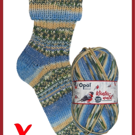 Opal Winterwald, 8-fädige Sockenwolle 150g