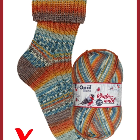 Opal Winterwald, 8-fädige Sockenwolle 150g