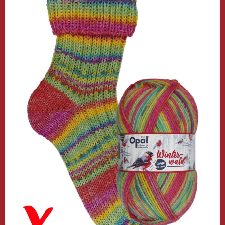 Opal Winterwald, 8-fädige Sockenwolle 150g