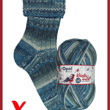 Opal Winterwald, 8-fädige Sockenwolle 150g