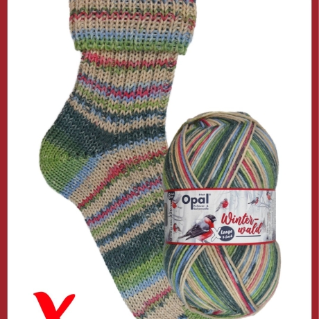 Opal Winterwald, 8-fädige Sockenwolle 150g