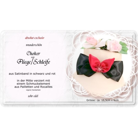 Choker mit einer edlen Fliege / Schleife aus Satin