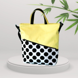 Umhängetasche Damen/Tragetasche/Henkeltasche/Punkte/gelbe Tasche