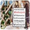 Holzschild-Shabby Winterzeit