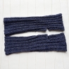 Handstulpen mit Daumenloch Blau gestrickt Umfang bis ca 26 cm
