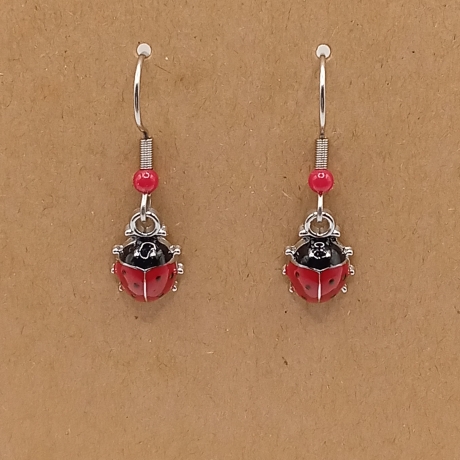 Marienkäfer Ohrhänger Ohrringe Kinder Modeschmuck