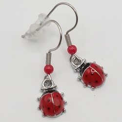 Marienkäfer Ohrhänger Ohrringe Kinder Modeschmuck