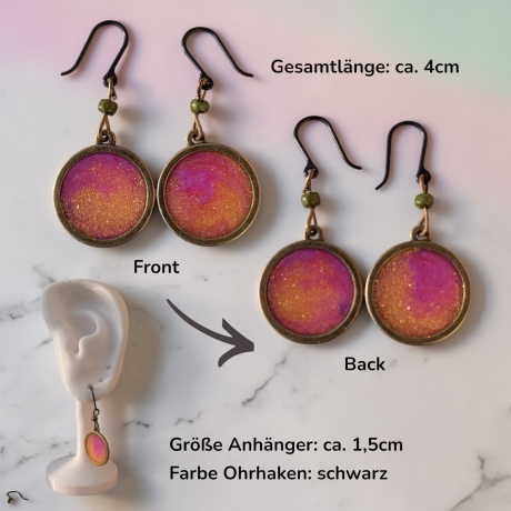 Kreative Ohrringer Resinanhänger