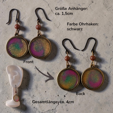 Kreative Ohrringer Resinanhänger