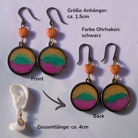 Kreative Ohrringer Resinanhänger