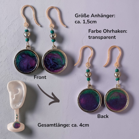 Kreative Ohrringer Resinanhänger