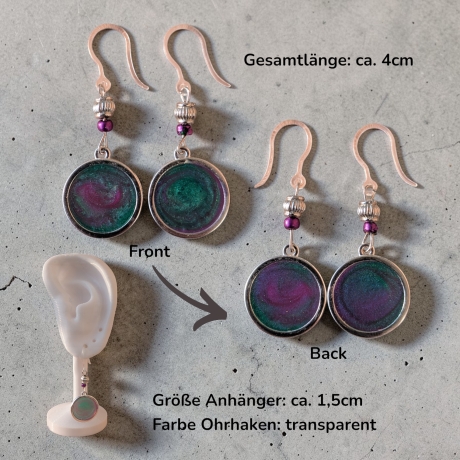 Kreative Ohrringer Resinanhänger