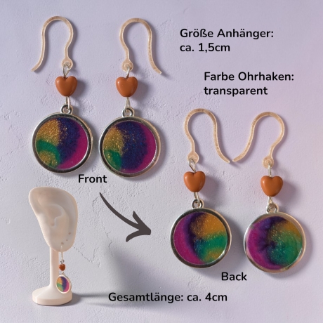 Kreative Ohrringer Resinanhänger