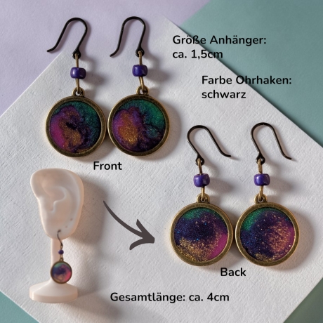 Kreative Ohrringer Resinanhänger