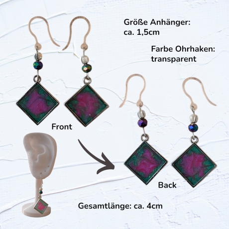 Kreative Ohrringer Resinanhänger