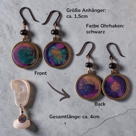 Kreative Ohrringer Resinanhänger